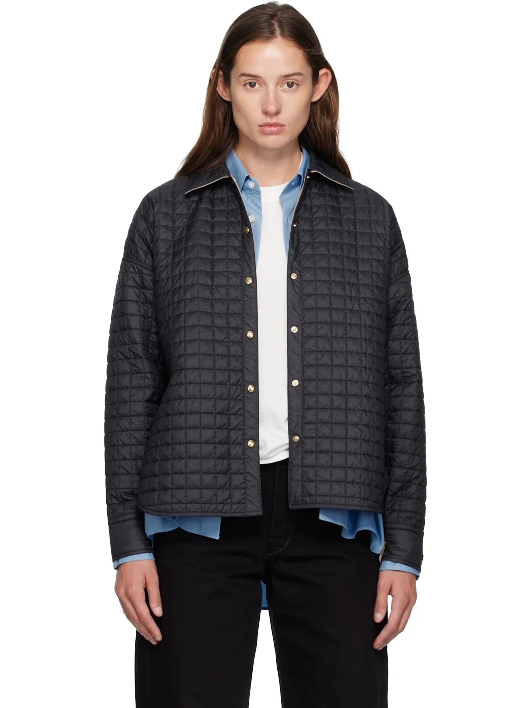Black Quilted Shirt - 1