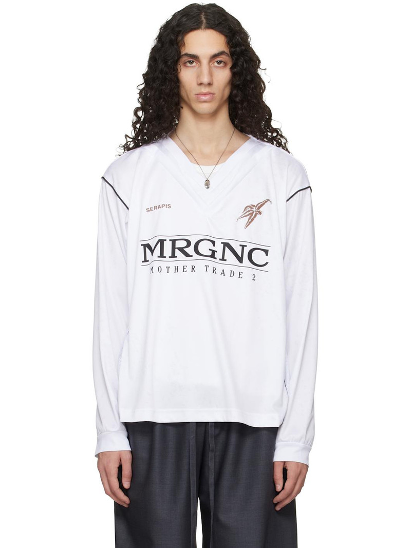 White Double V Football Jersey 1