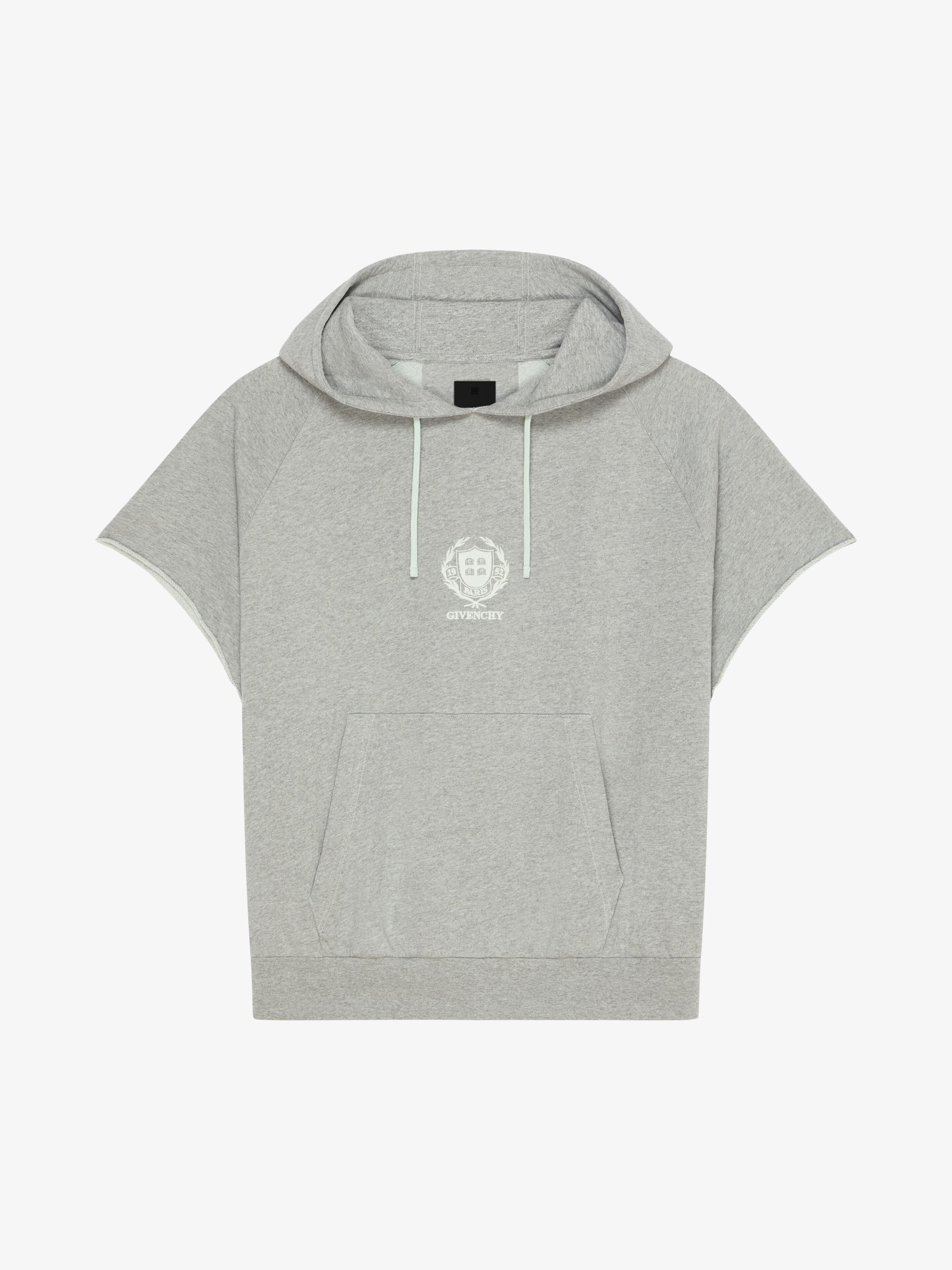 GIVENCHY CREST OVERSIZED SLEEVELESS HOODIE IN FLEECE - 1