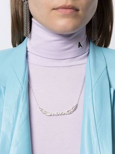 Ambush sterling silver flames logo necklace outlook