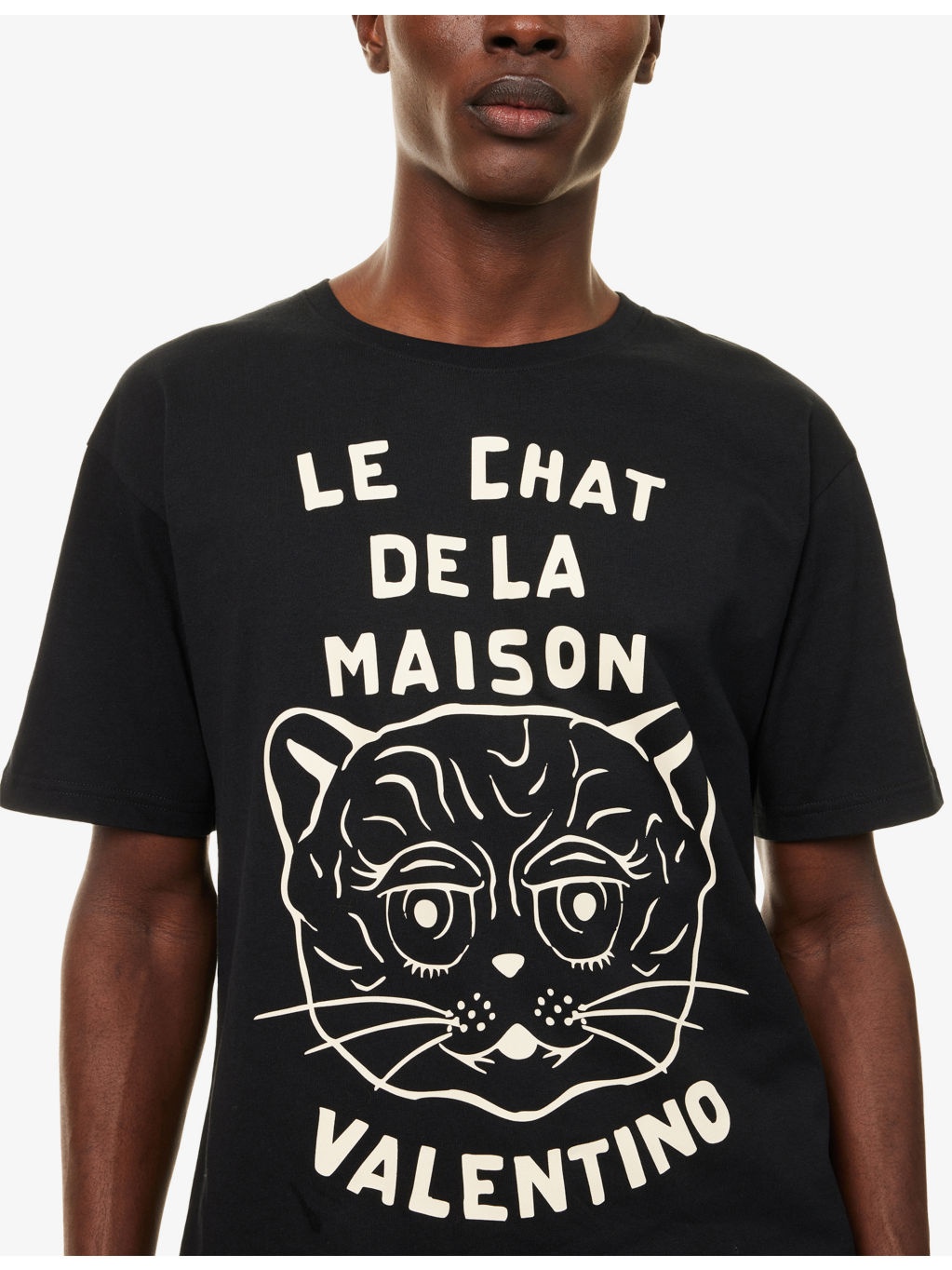 Chat De La Maison Crewneck Cotton-Jersey T-Shirt - 5
