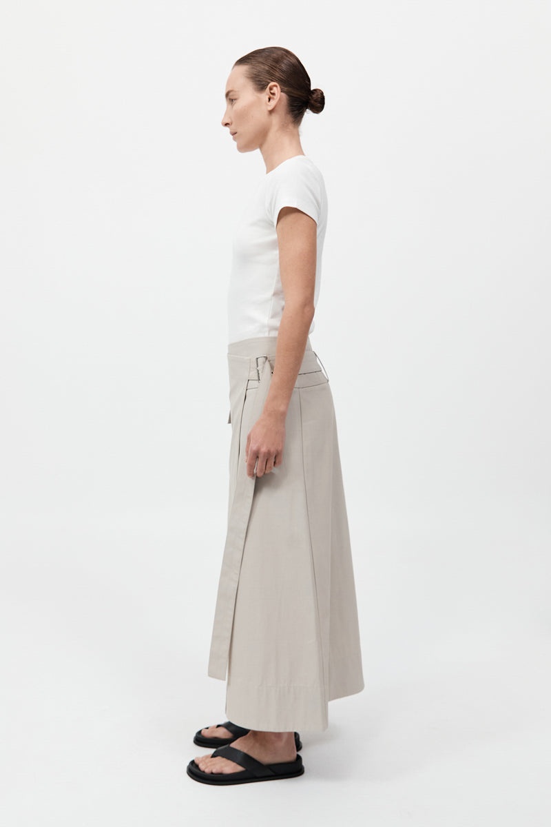Utility Wrap Skirt - Creme - 5