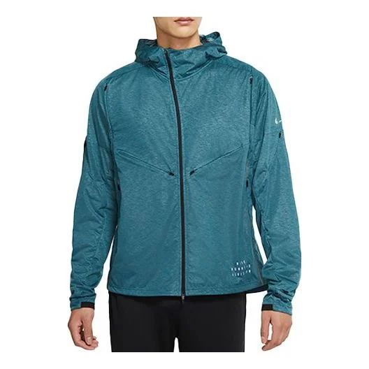 Nike Pinnacle Run Division hooded Sports Running Jacket Green DA0417-393 - 1