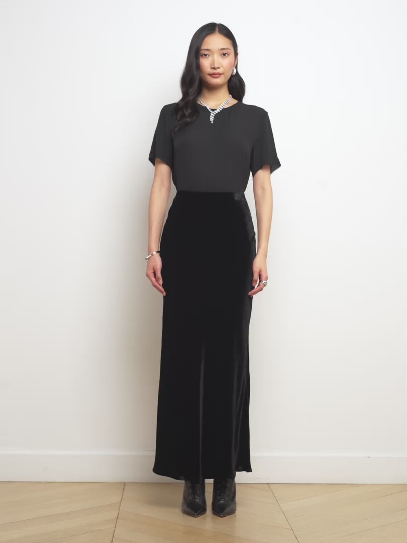 Zeta Velvet Maxi Skirt - 7