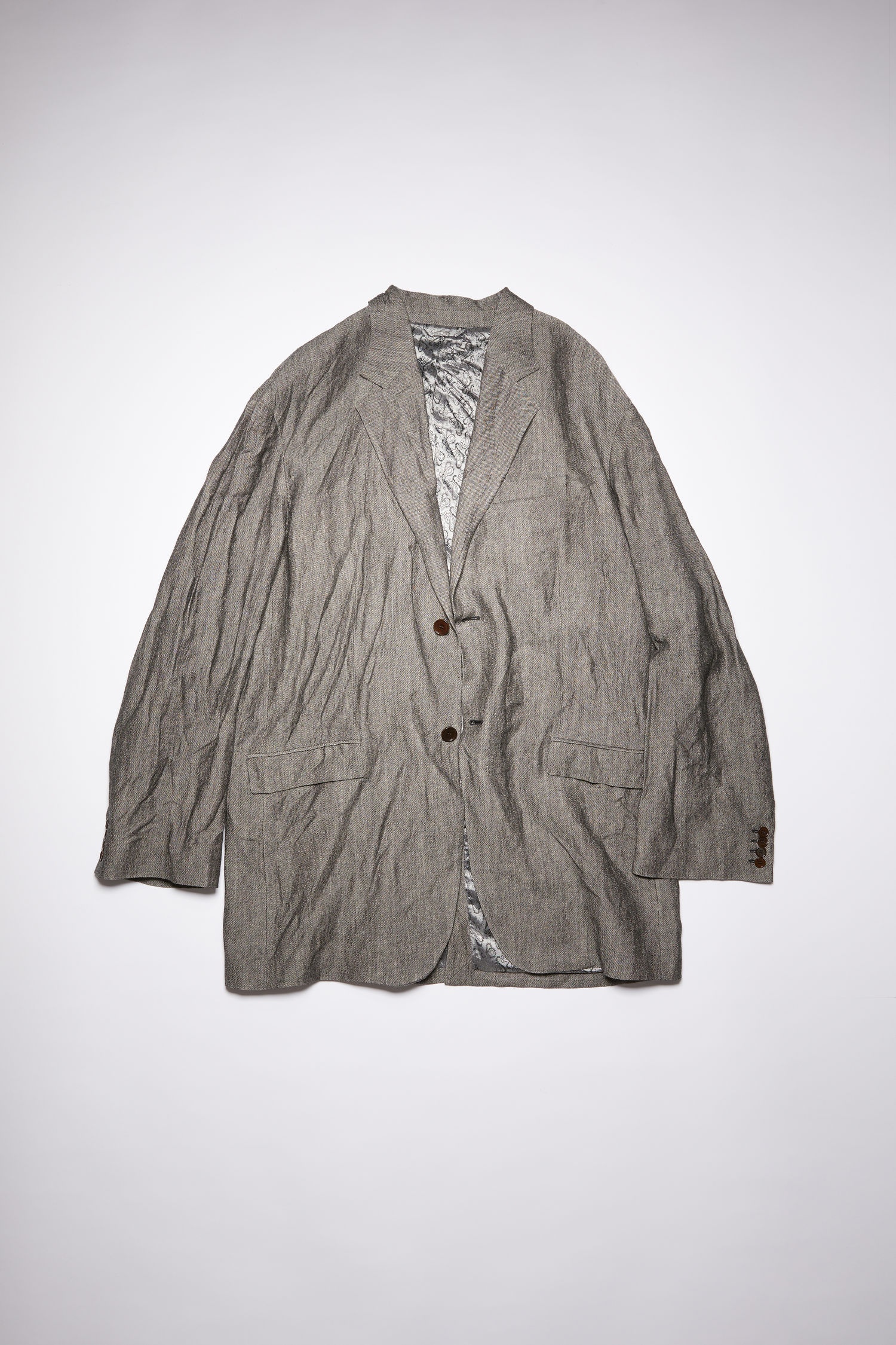 Soft suit jacket - Grey Melange - 5