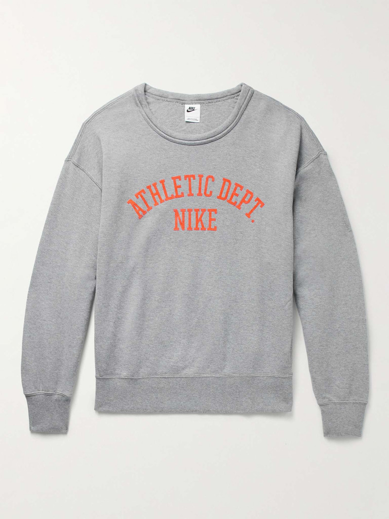 스포츠웨어 트렌드 로고-Flocked Cotton-Jersey 스웨터 - 1