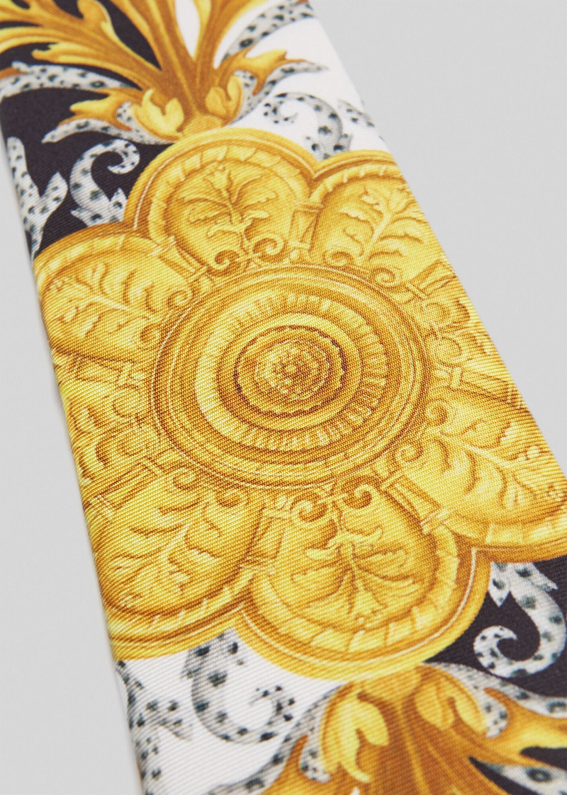 VERSACE Barocco Acanthus Print Silk Tie outlook