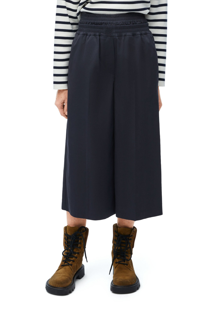 Cropped trousers in cotton and silk 3