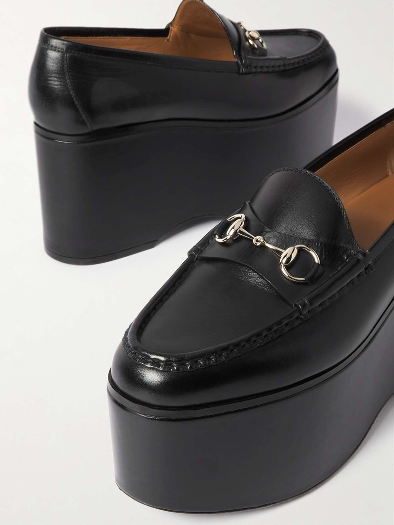 Horsebit leather platform loafers 4