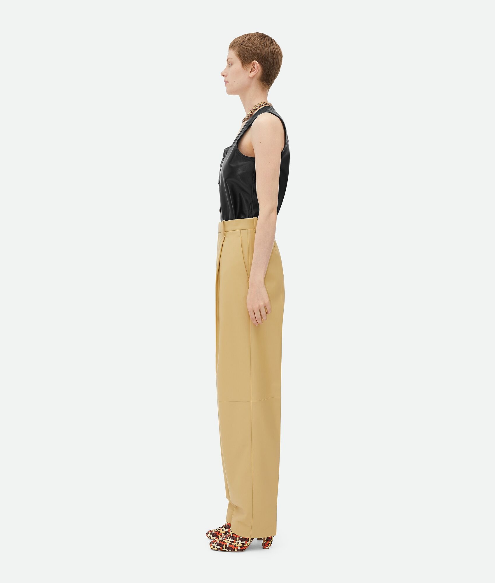 Leather Wide Leg Trousers - 2