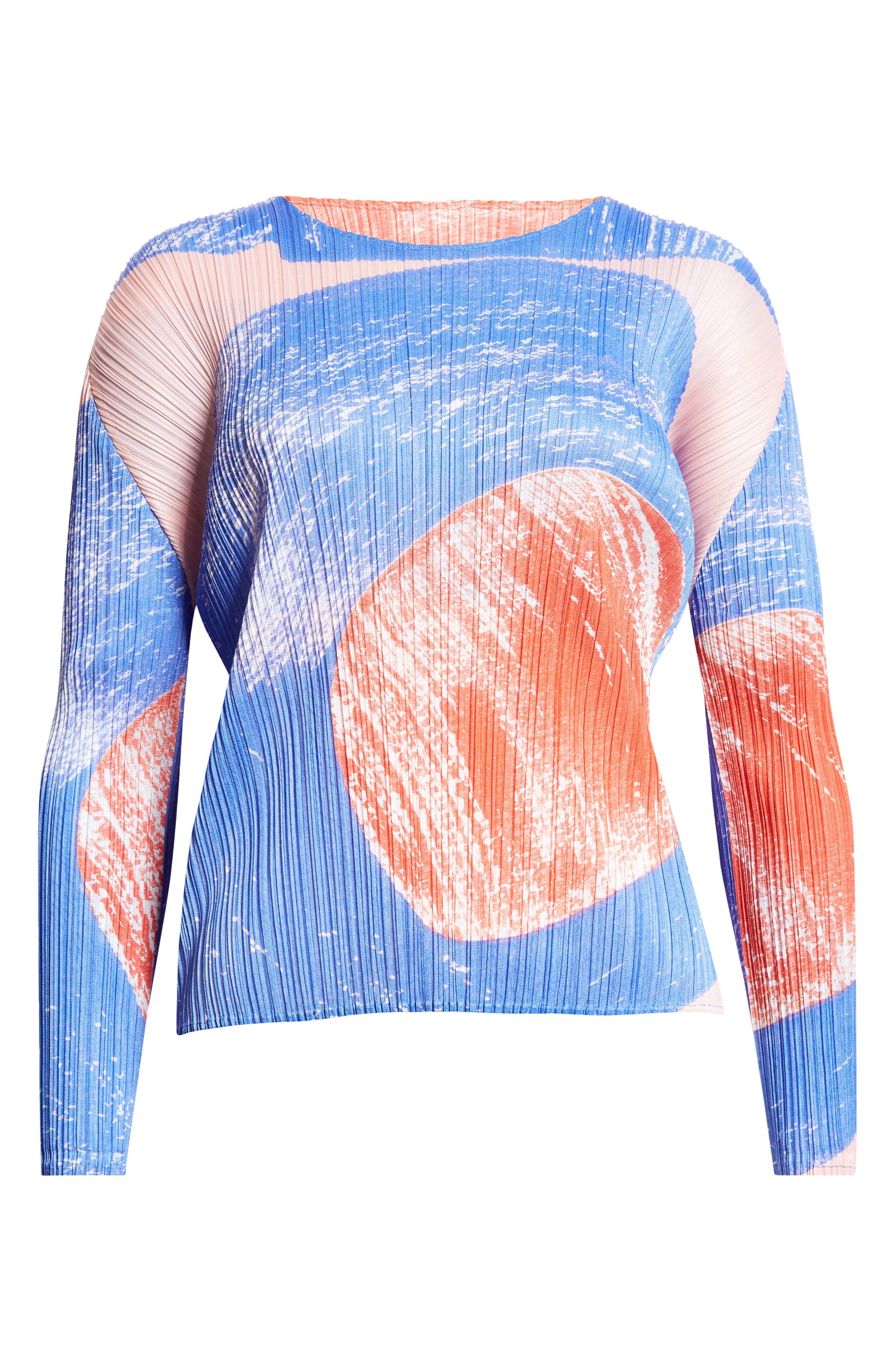 Pleats Please Issey Miyake Backlight Pleated Top in Blue/Red at Nordstrom - 6