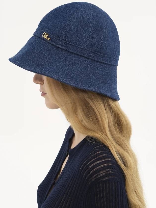 ハット CHLOE Woman Hat Blue CHC25SD019GDN 422 CHLOÉ WOMAN BLUE HATS – Antonioli.eu