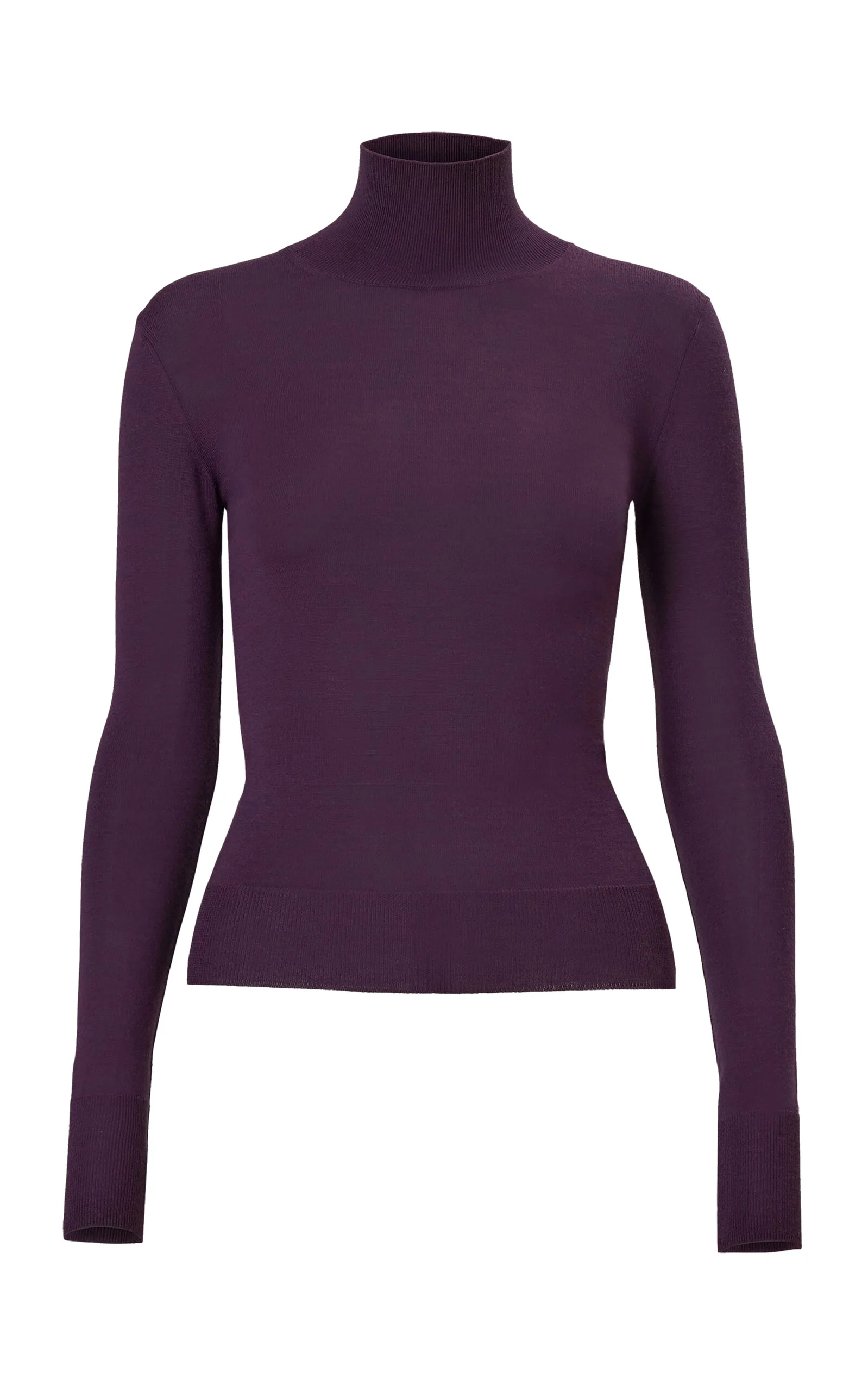 Signature Merino Silk Turtleneck Sweater purple - 1
