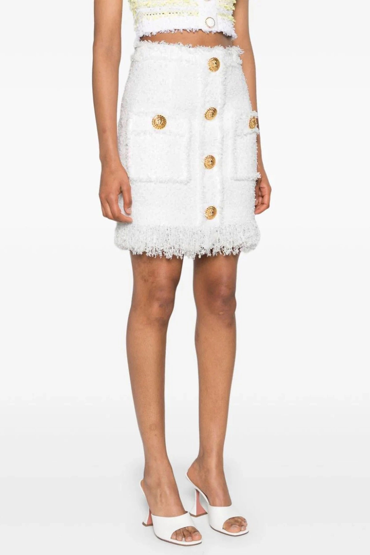 Button tweed skirt - 2