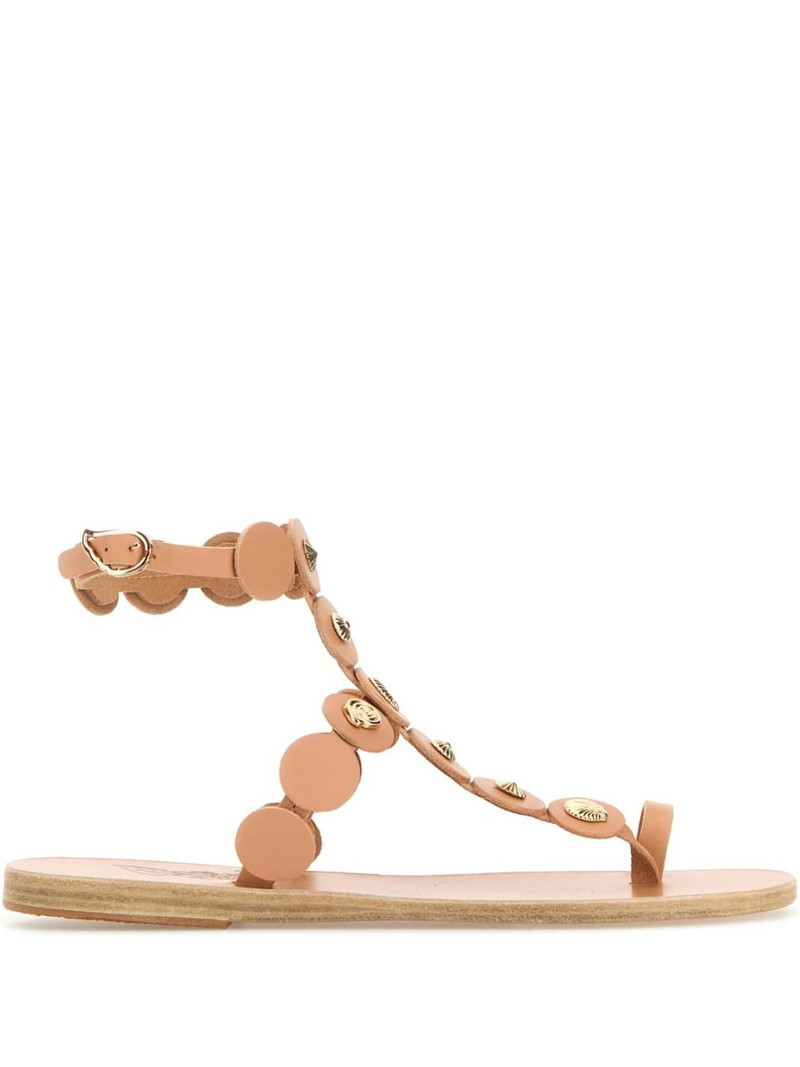 Madison leather disc-embellished sandals 1