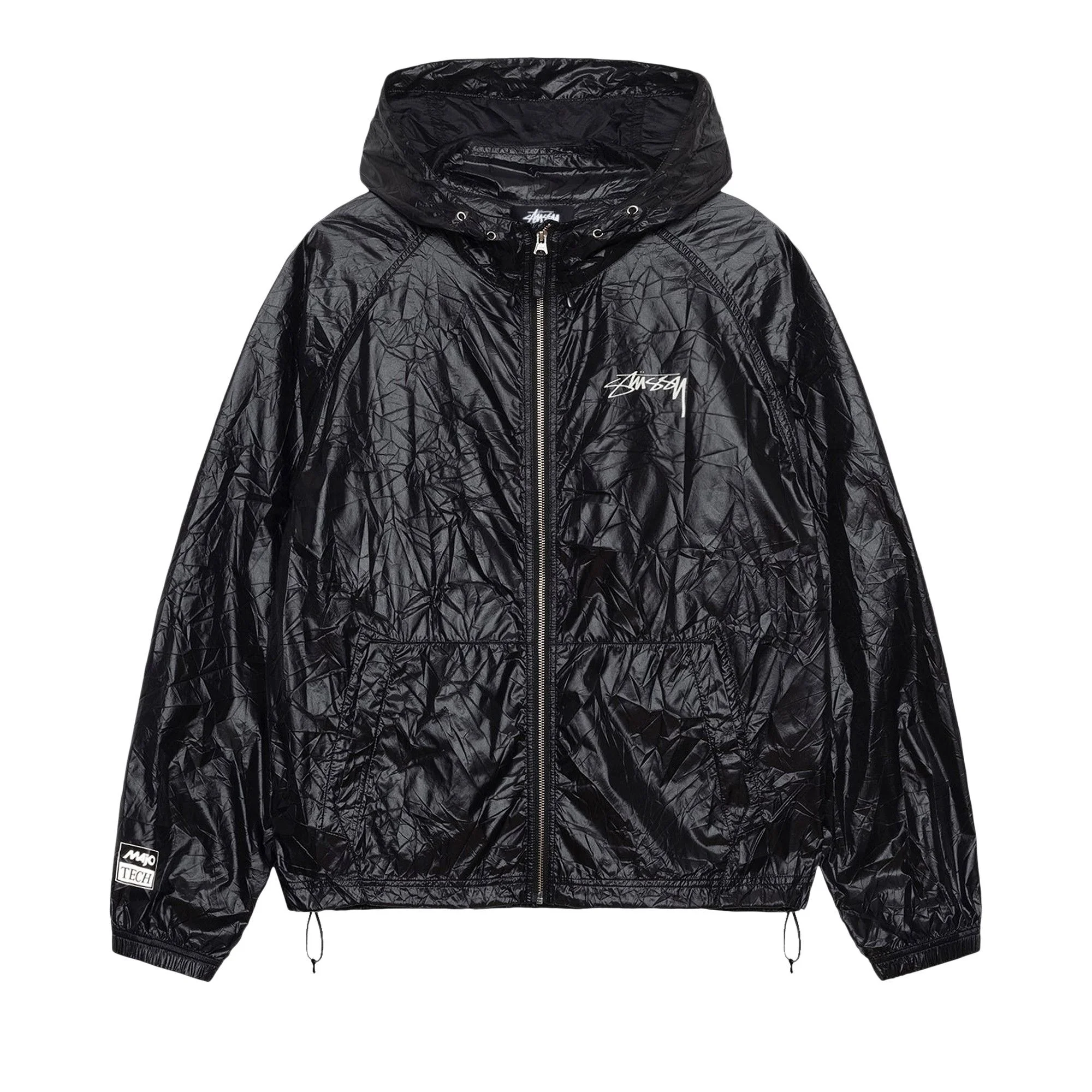 Stussy Beach Wrinkled Nylon Shell 'Black' - 1