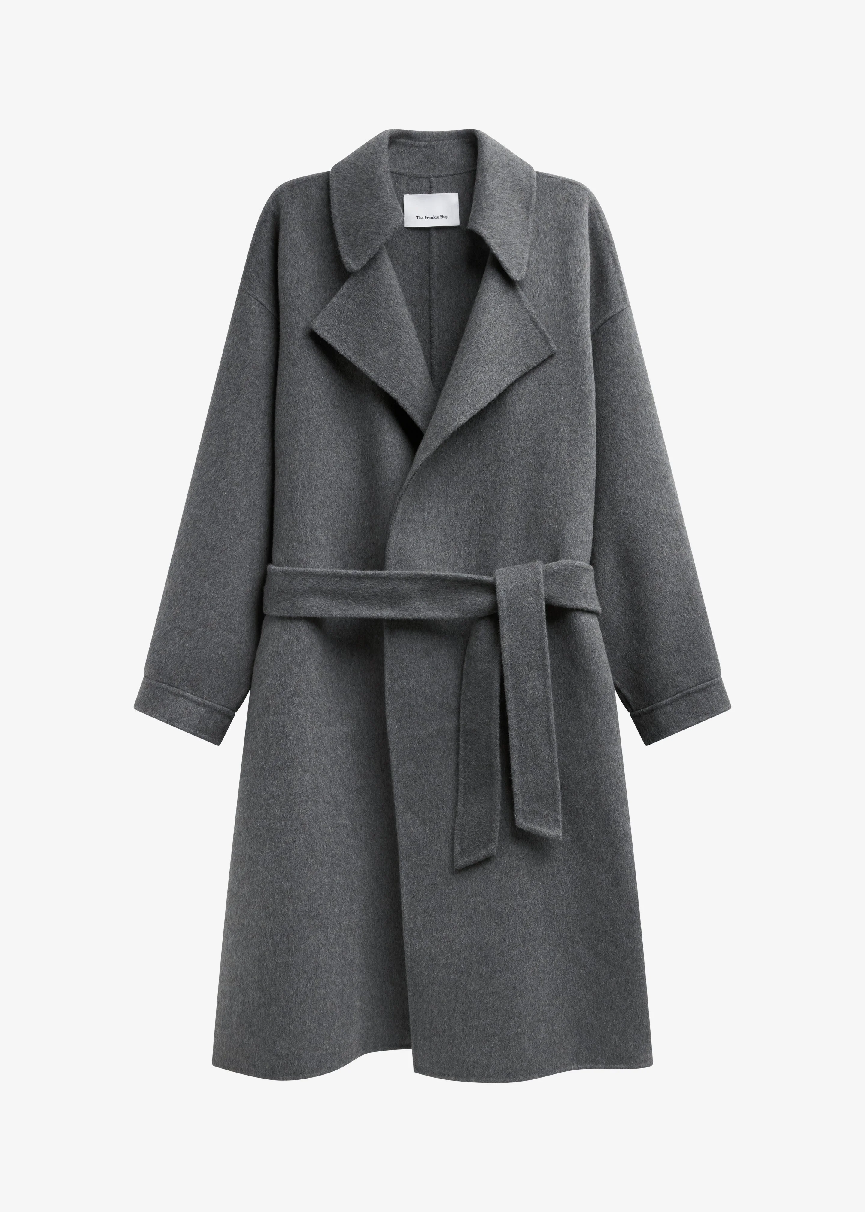 Issen Wool Trench Coat - Grey - 1