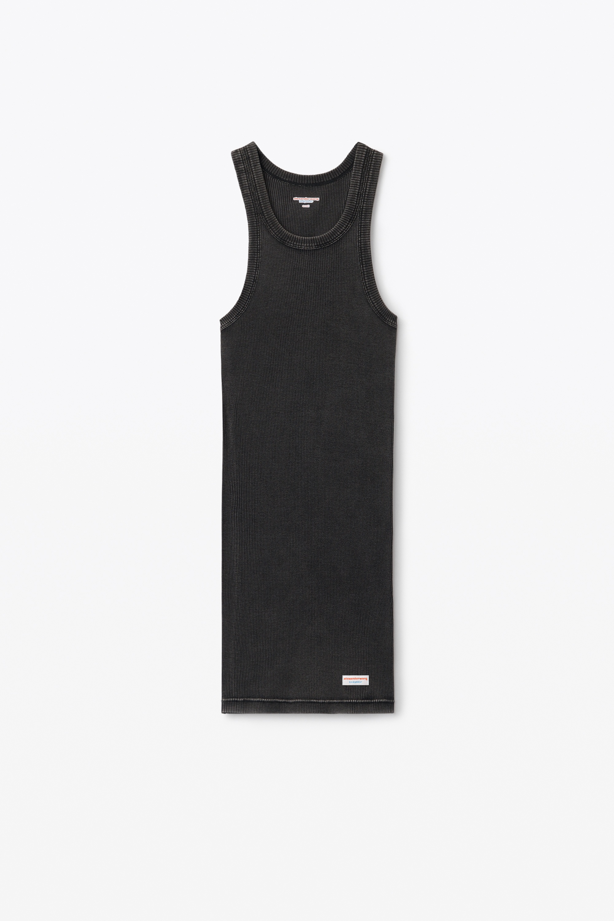 racer tank loungewear dress in ribbed cotton - 1