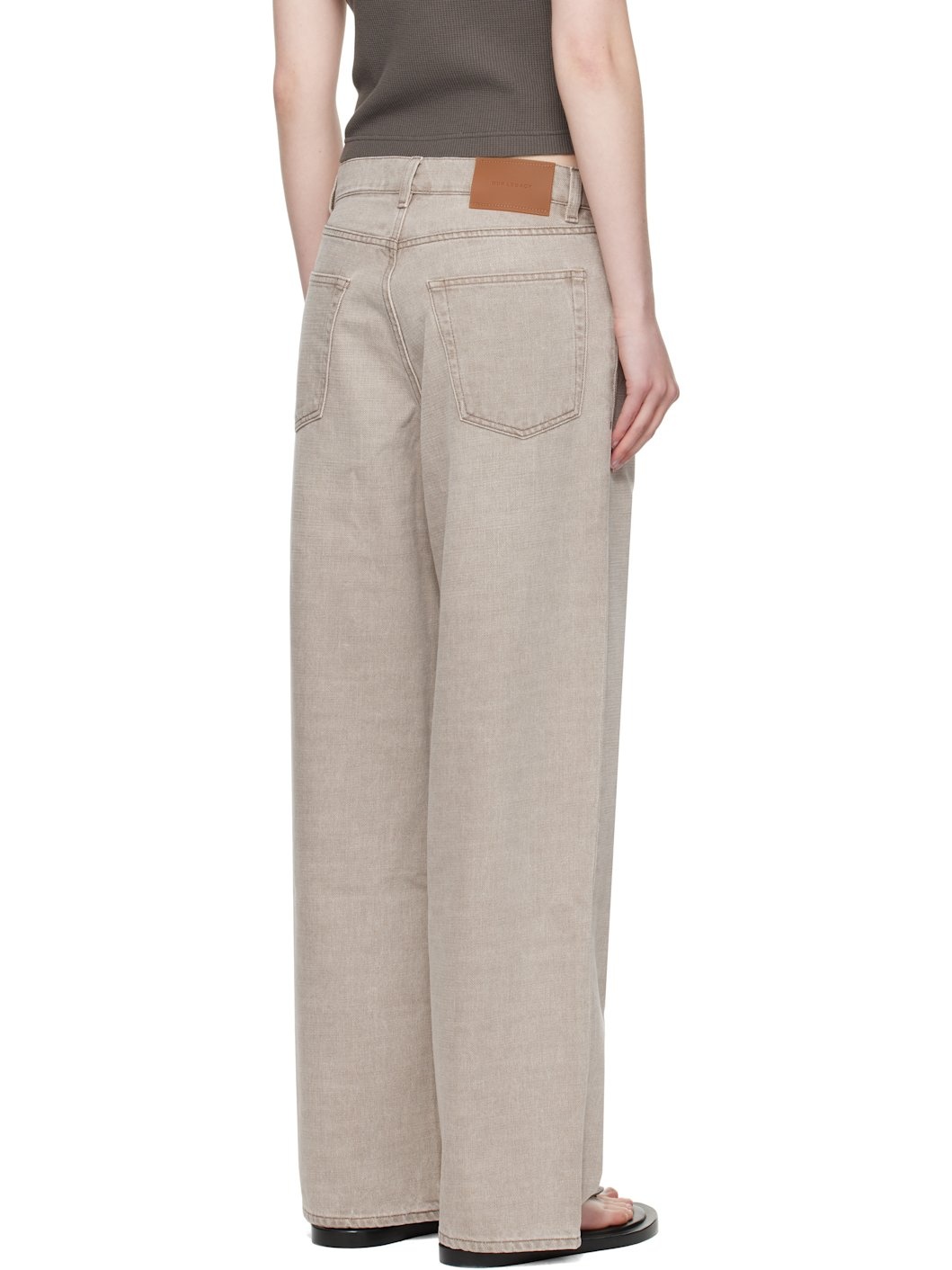 Beige Vast Cut Jeans - 3