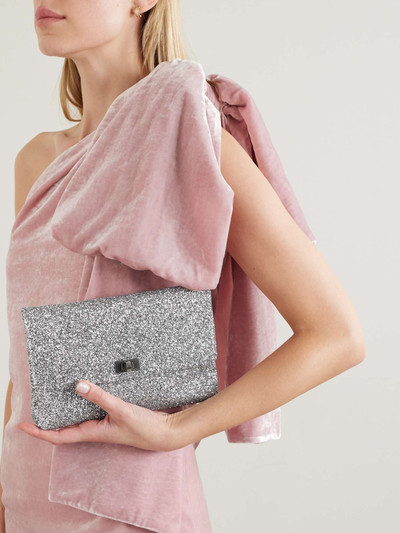 Anya Hindmarch Valorie glittered leather clutch outlook