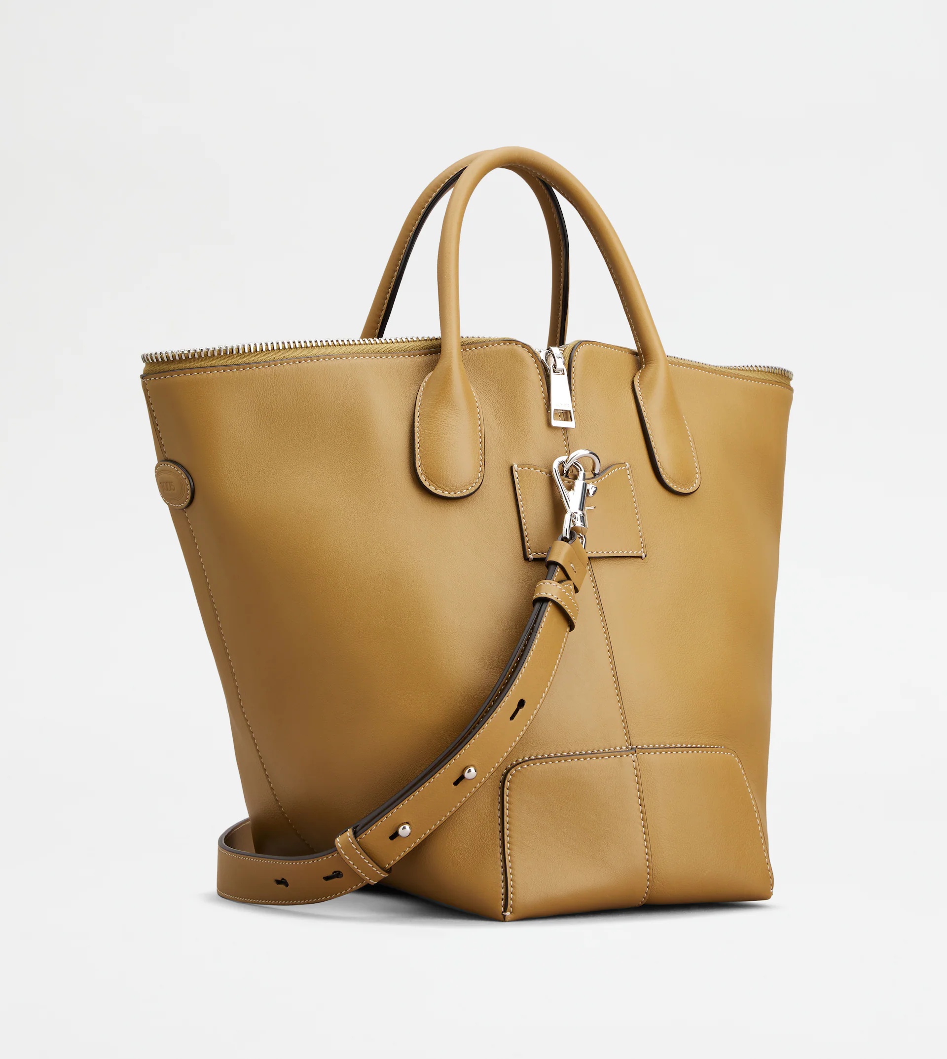 TOD'S DI BAG SWING IN LEATHER MEDIUM - BROWN - 2