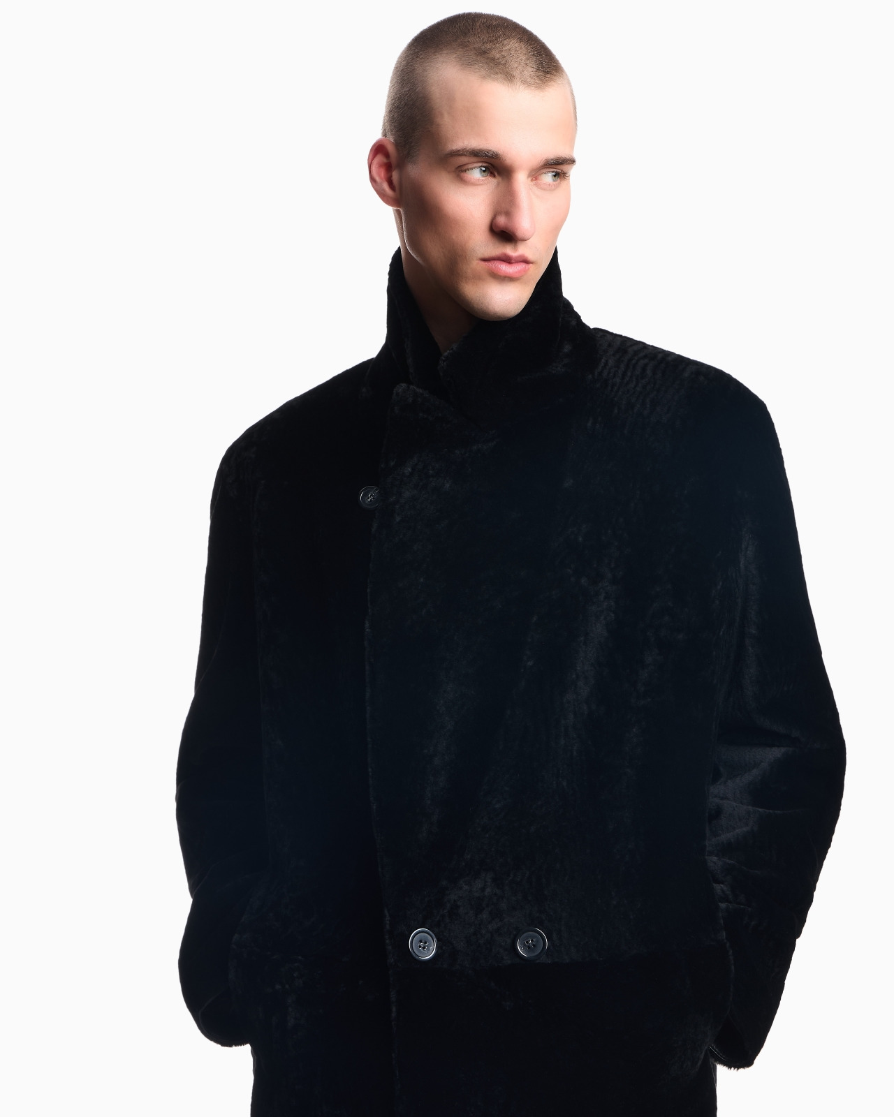 ICON VELVET-EFFECT LAMB SHEARLING COAT - 4