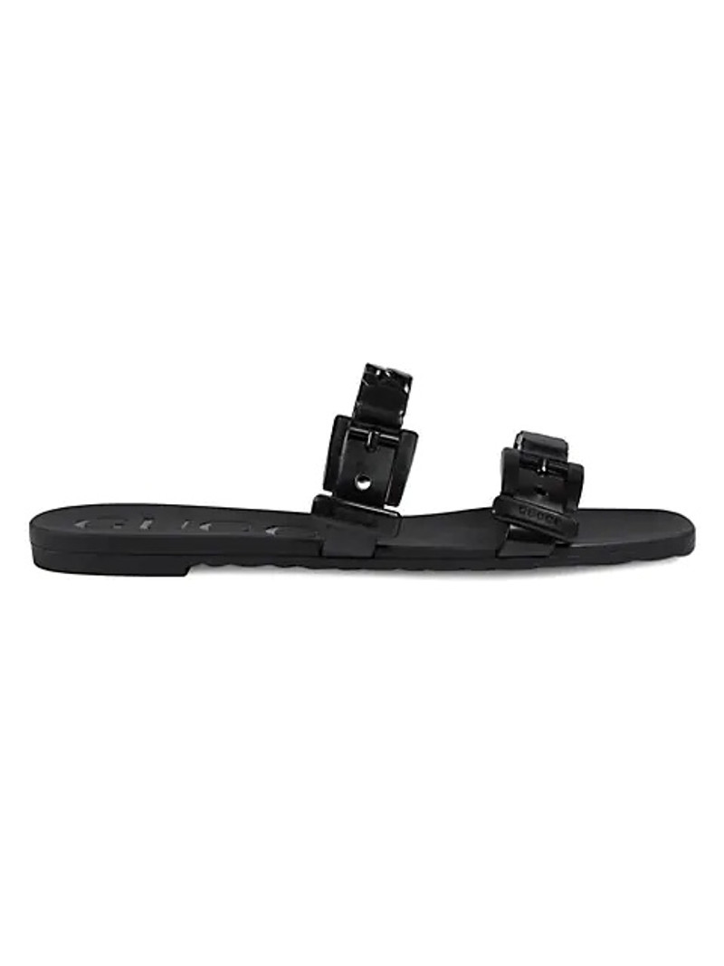 chain-strap slide sandals - 1