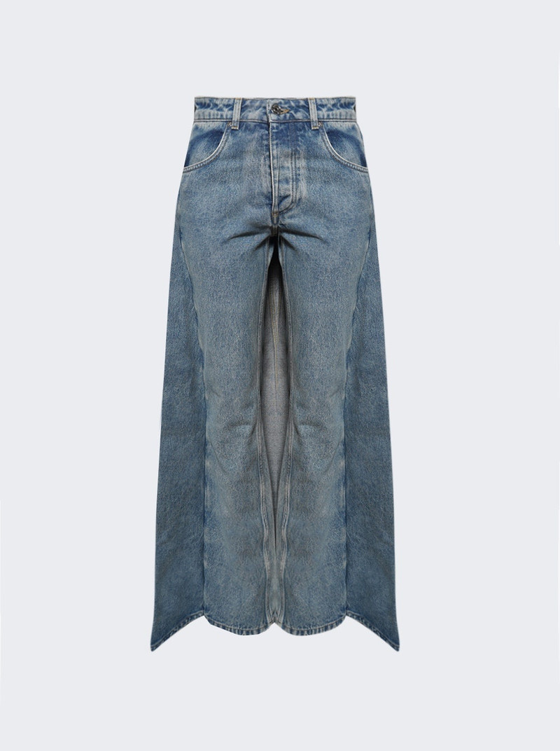 X Shayne Oliver Denim Fishtail Jean Light Blue 1