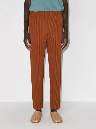 ISSEY MIYAKE plissé-effect straight-leg trousers outlook