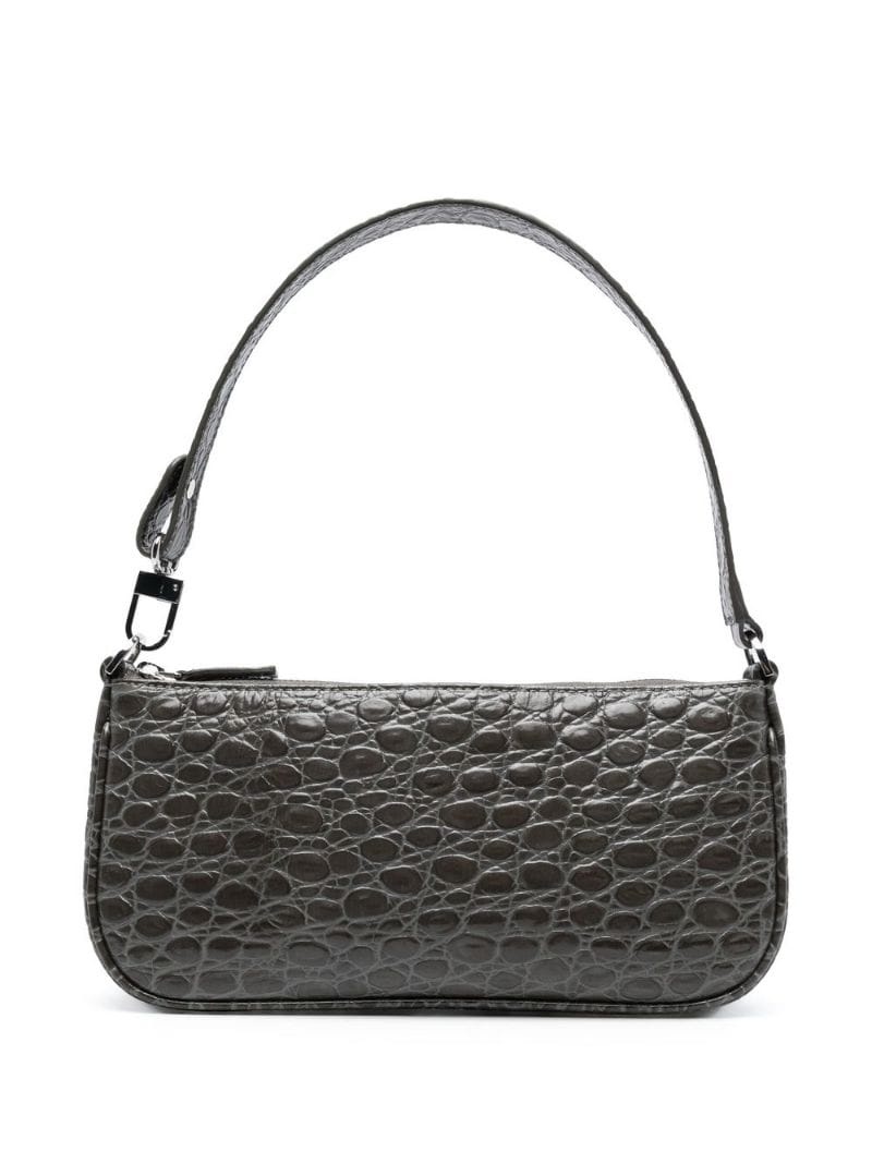 Rachel crocodile-embossed shoulder bag - 1