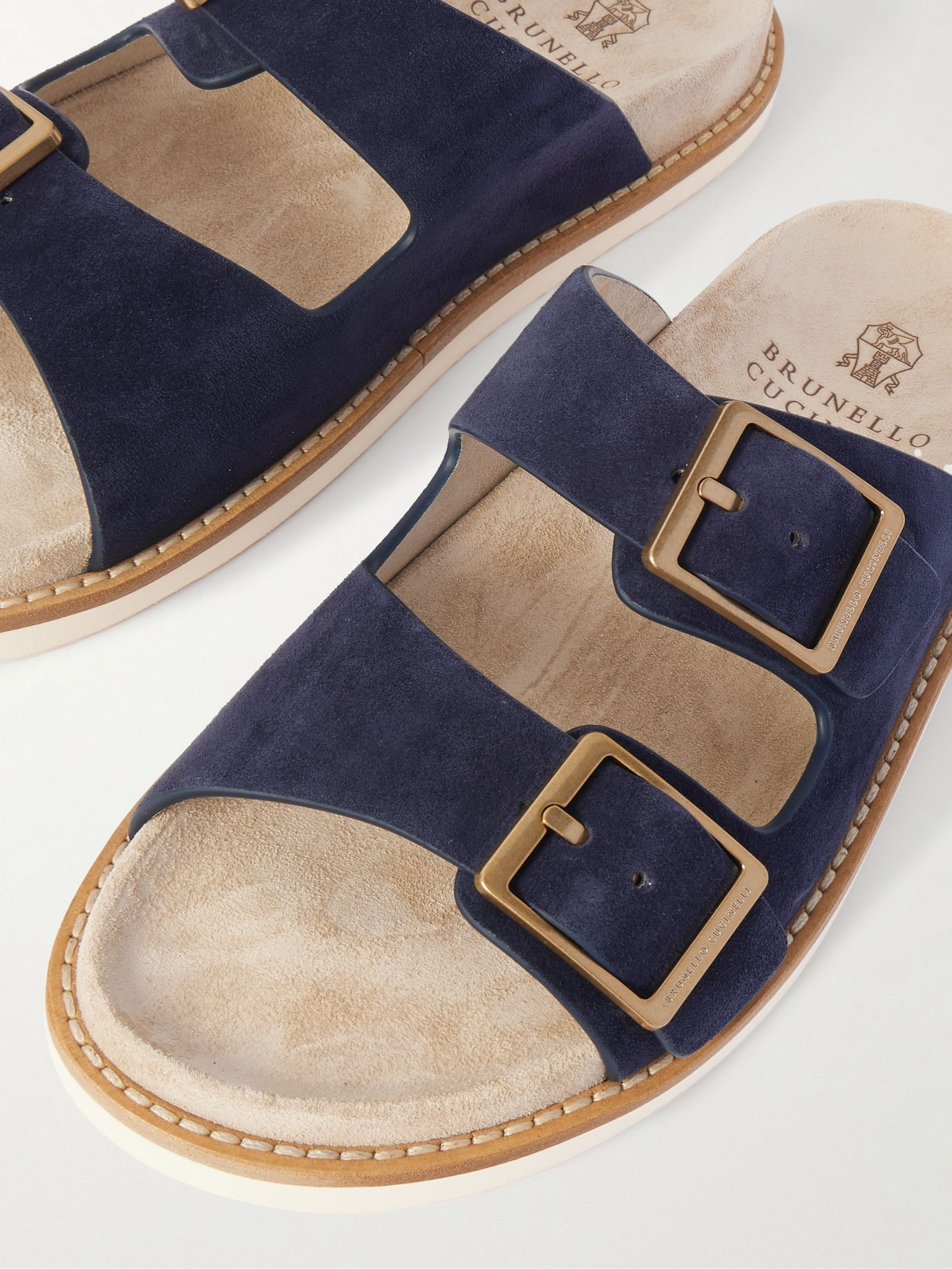 Suede Sandals Navy - 4