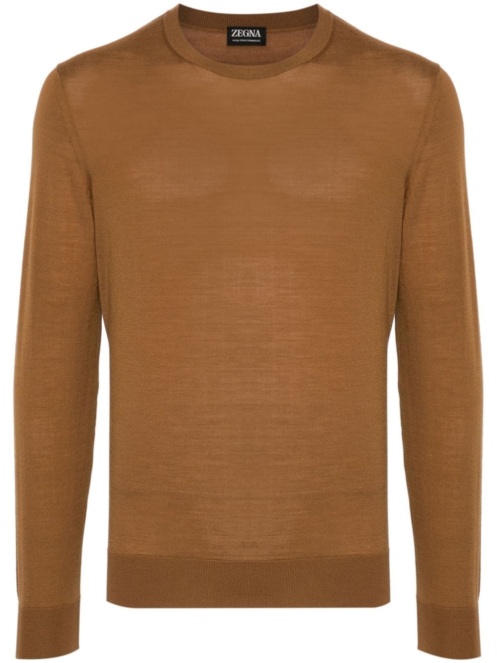 long-sleeve wool jumper - 1