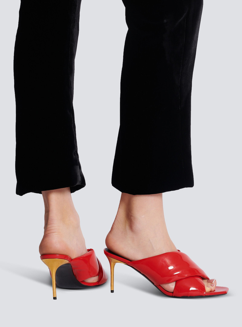 Balmain Uma mules in patent leather outlook