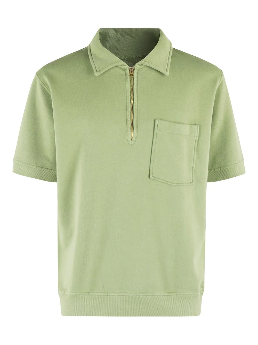 zip-detail polo shirt - 1