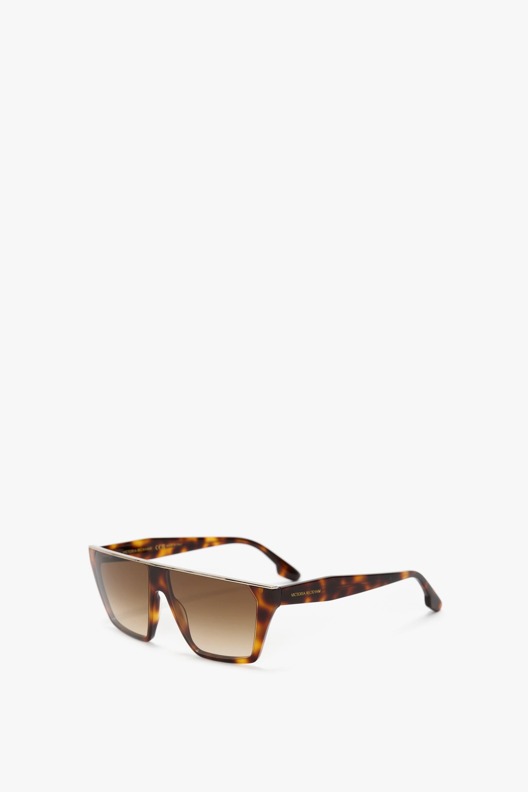 Flat Top Visor Sunglasses In Tortoise - 3