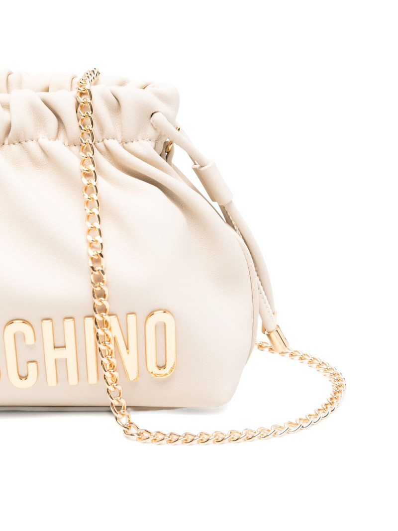gathered logo-detail clucth bag 3