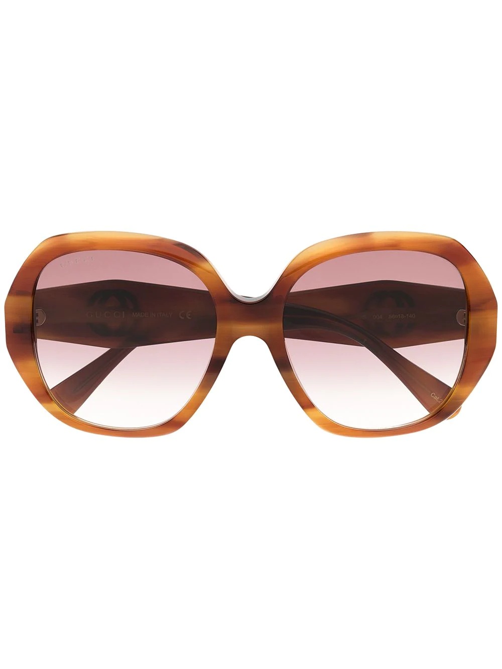 tortoiseshell oversized sunglasses - 1