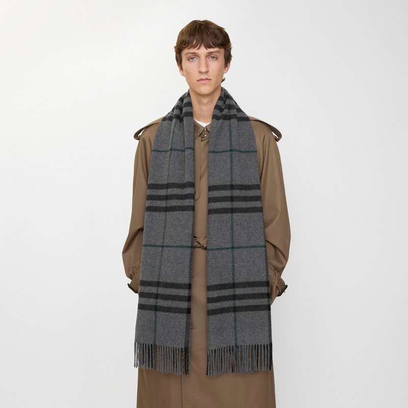 Wide Check Cashmere Scarf 3