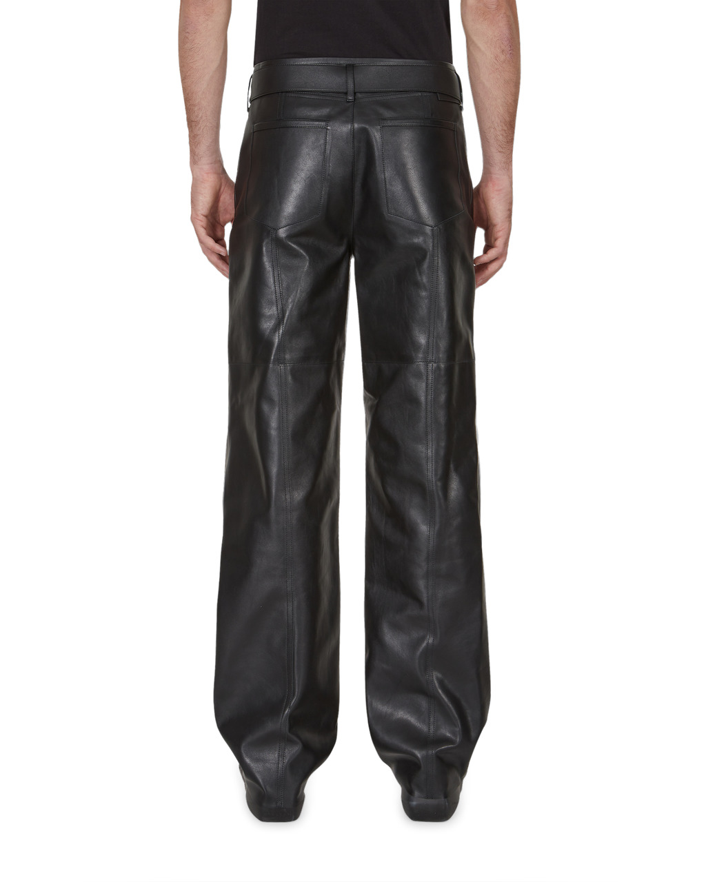 BUCKLE LEATHER PANT - 5