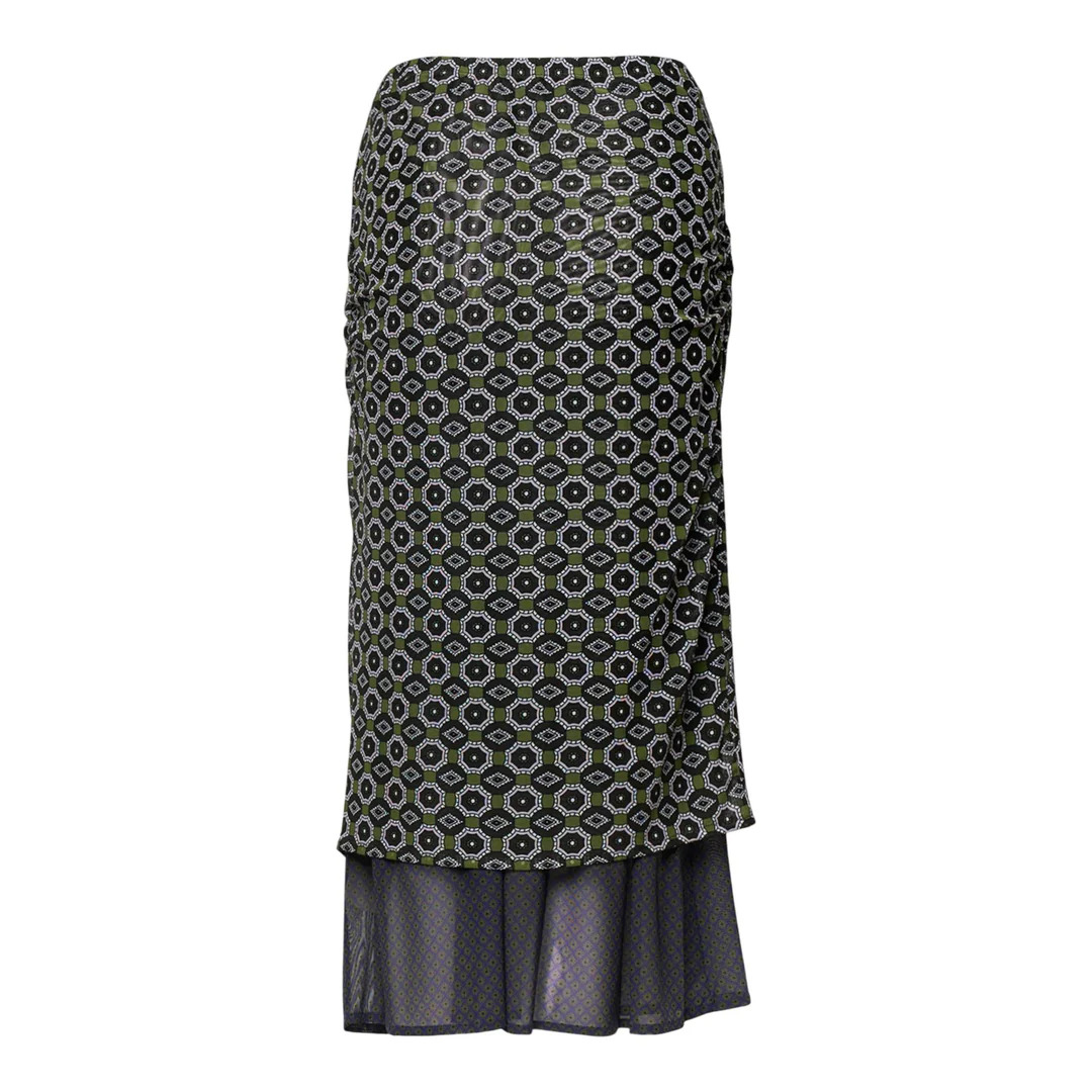 Double Layer Printed Skirt - 2