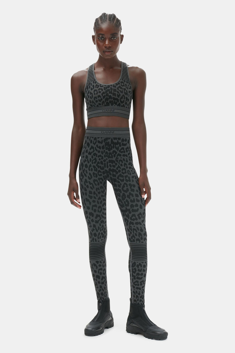 GANNI SEAMLESS JACQUARD LEGGINGS outlook