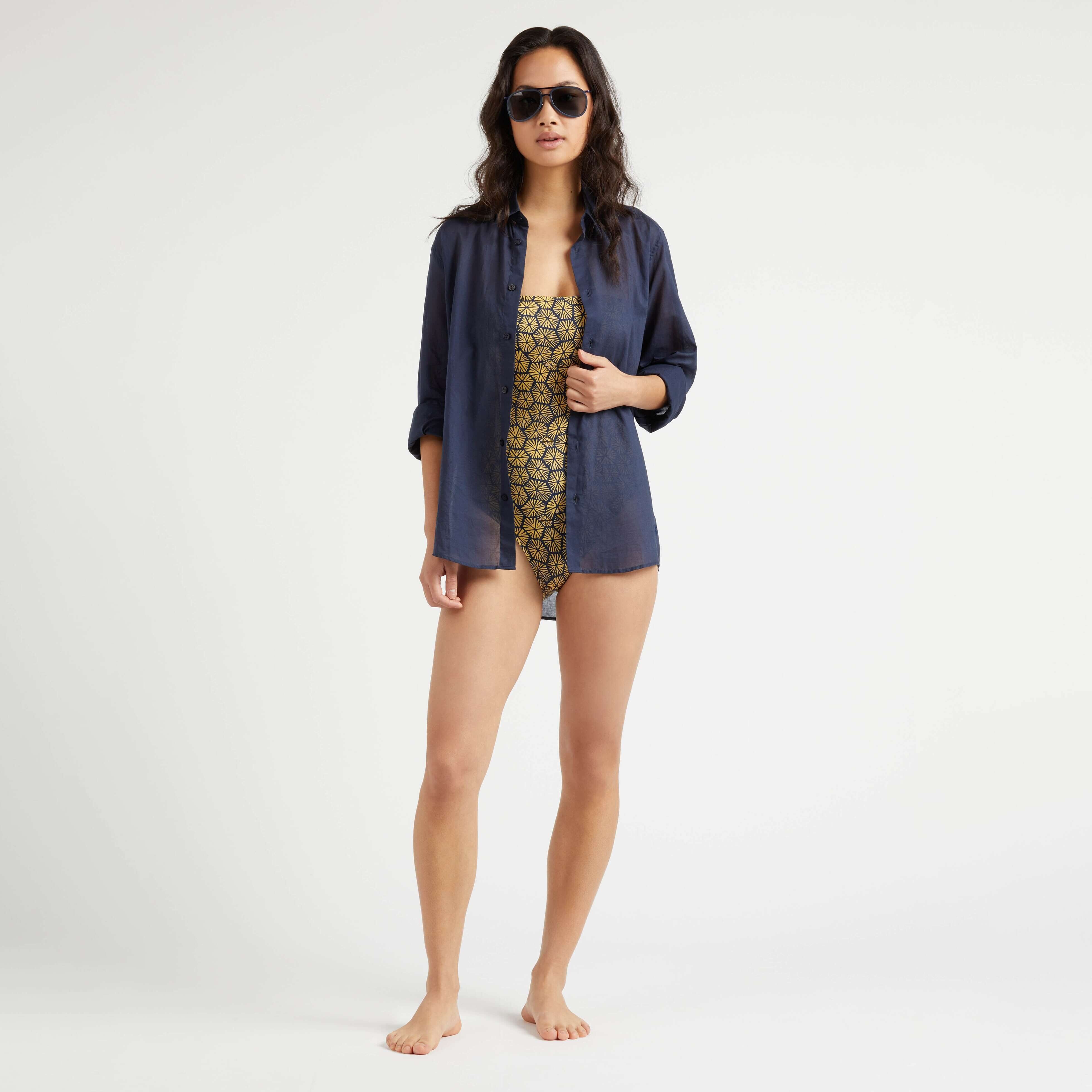 Women Bustier One-piece Swimsuit Carapaces - 5