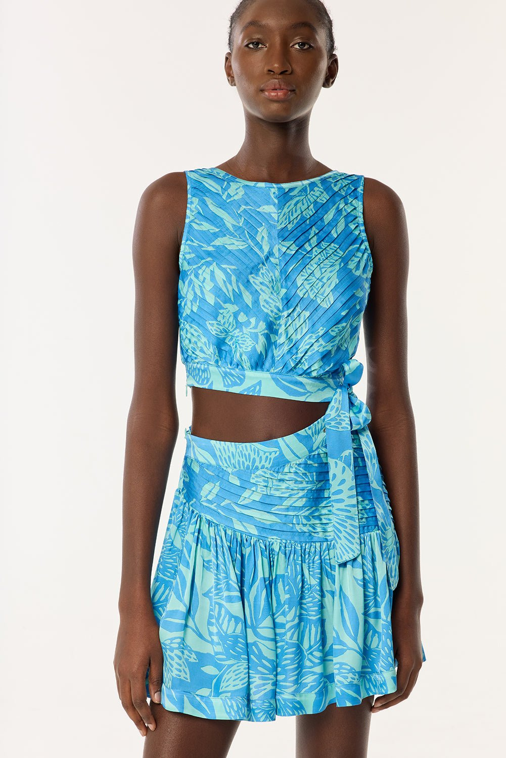 Mini Dress Celeste - Blue Macro Stelis - 1