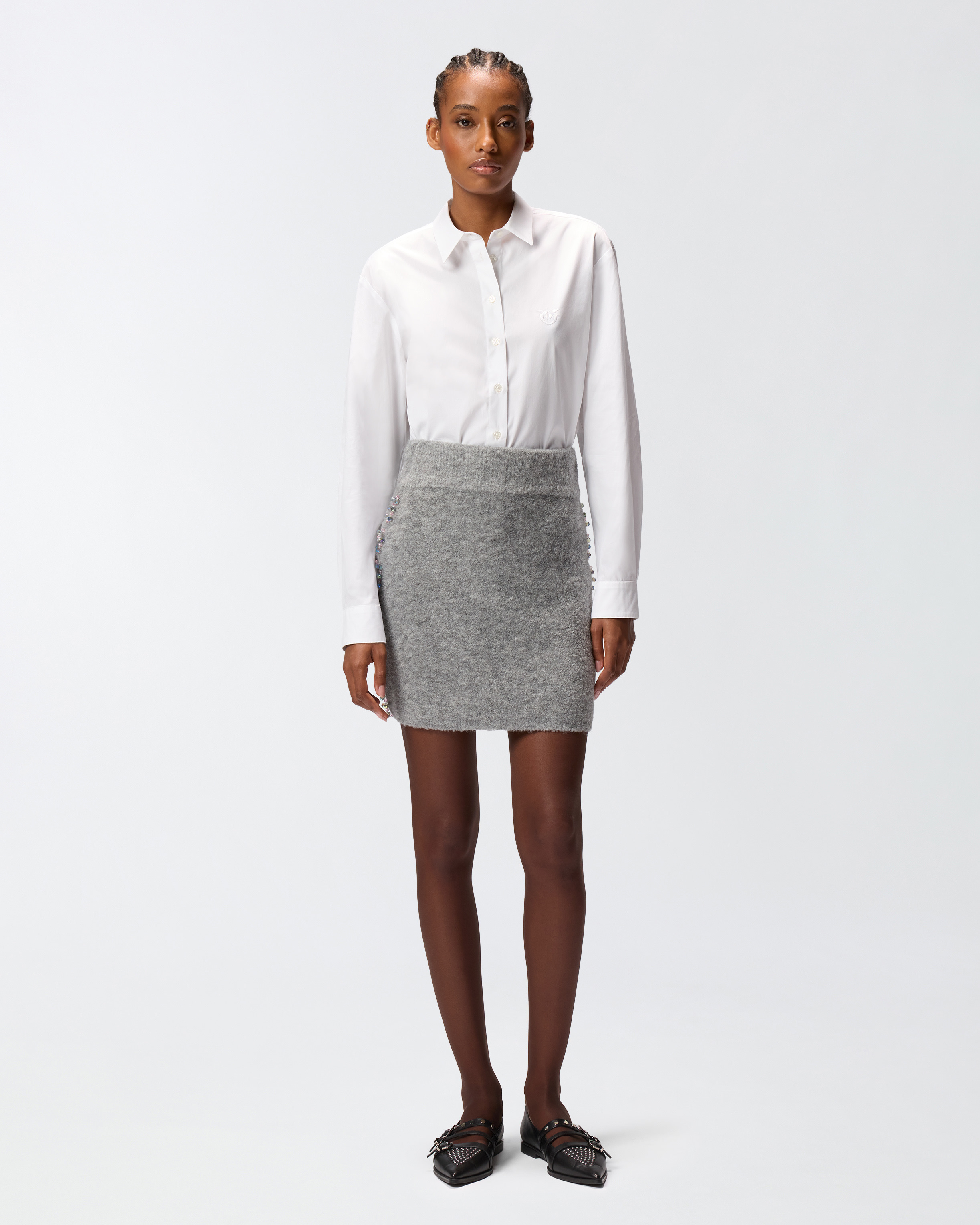 CRYSTAL EMBROIDERY MINISKIRT - 2