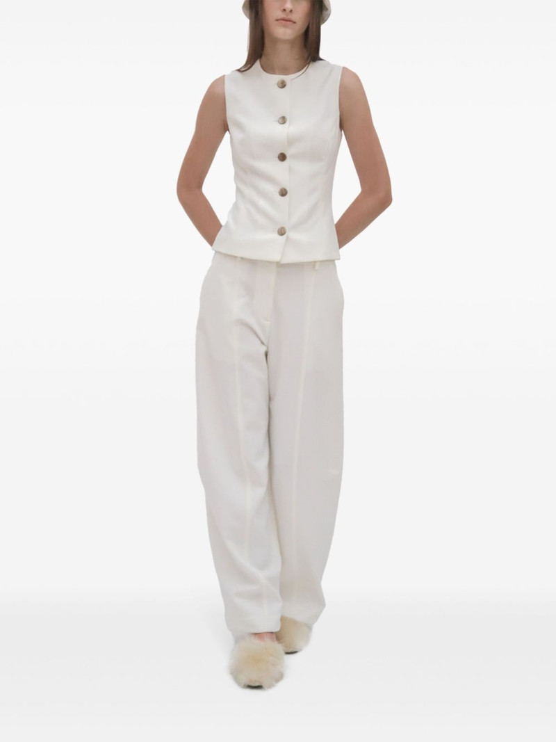 ROSETTA GETTY cady-texture buttoned vest outlook