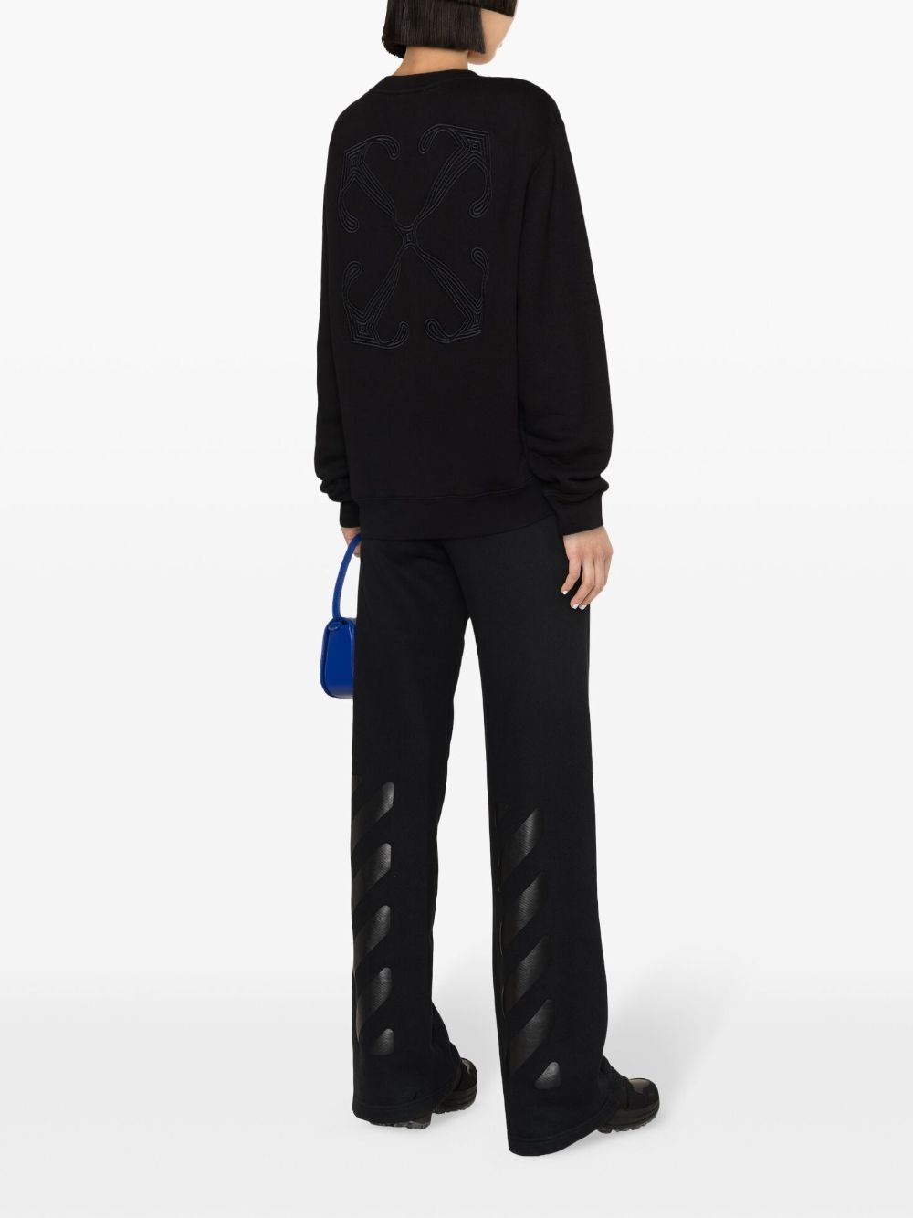 Arrows-embroidered cotton sweatshirt - 4