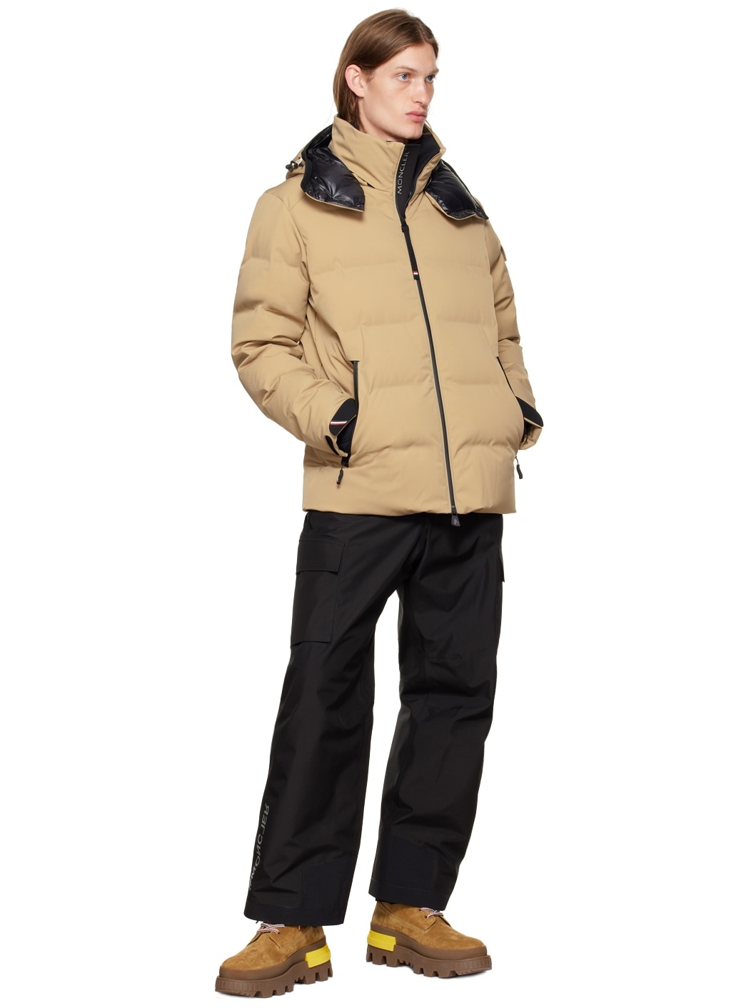 Beige Patch Down Jacket - 4