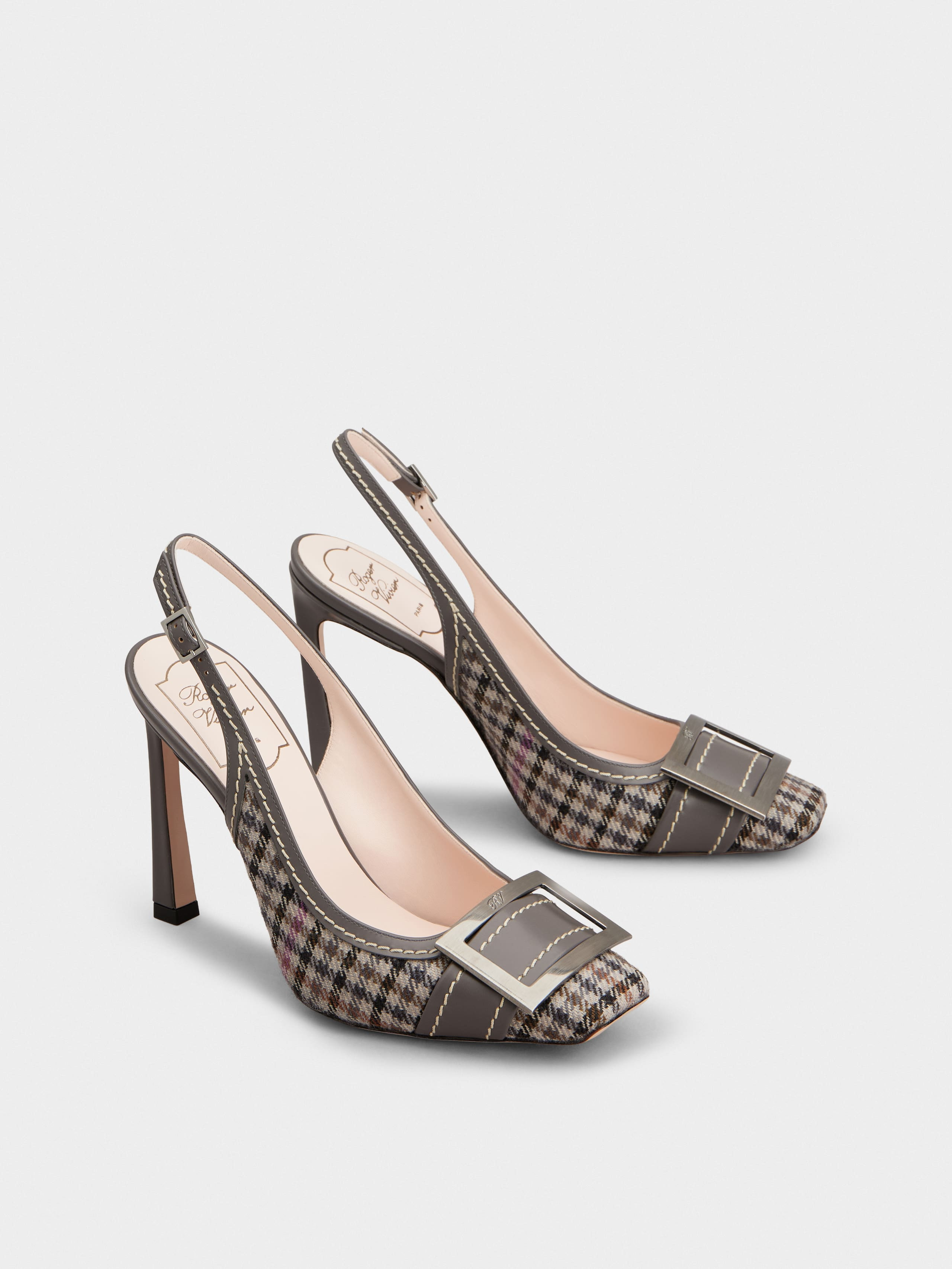 Trompette Slingback Pumps in fabric - 2