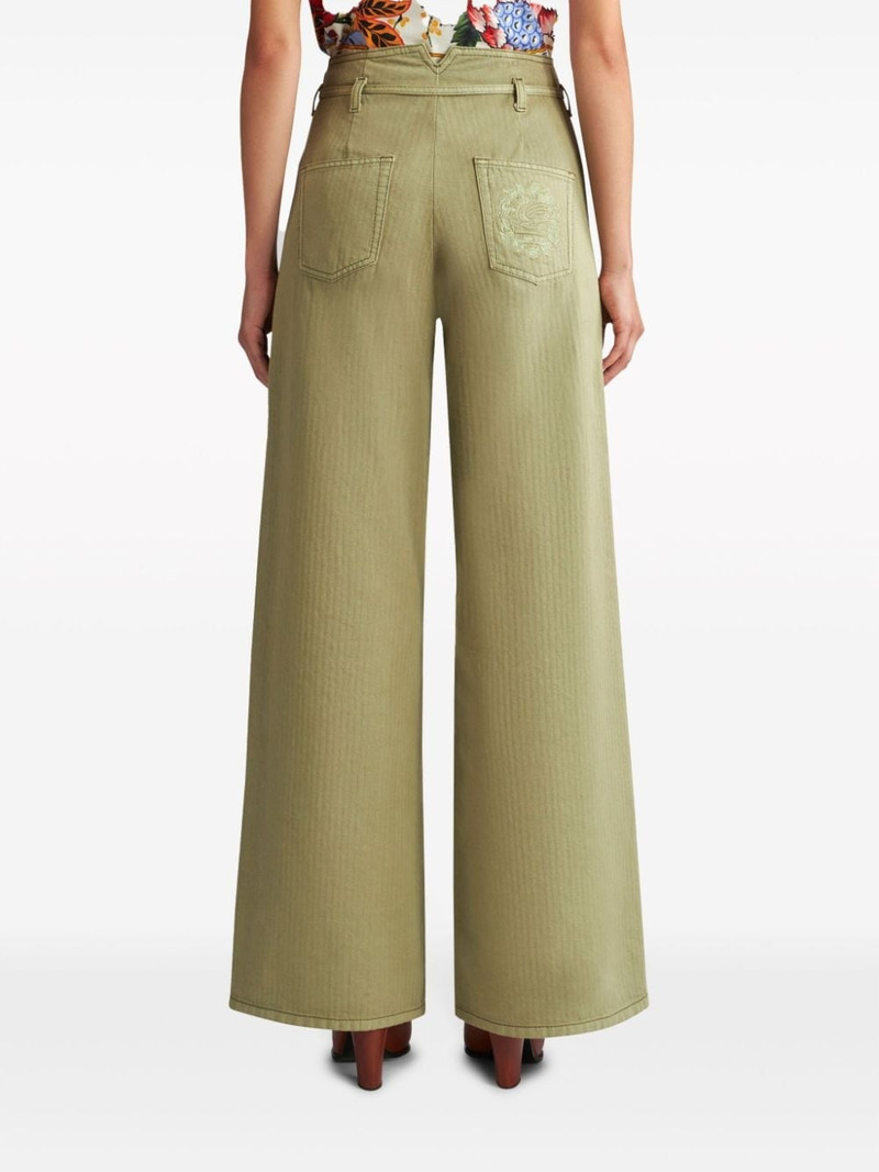 Pegaso-embroidered wide-leg jeans 4