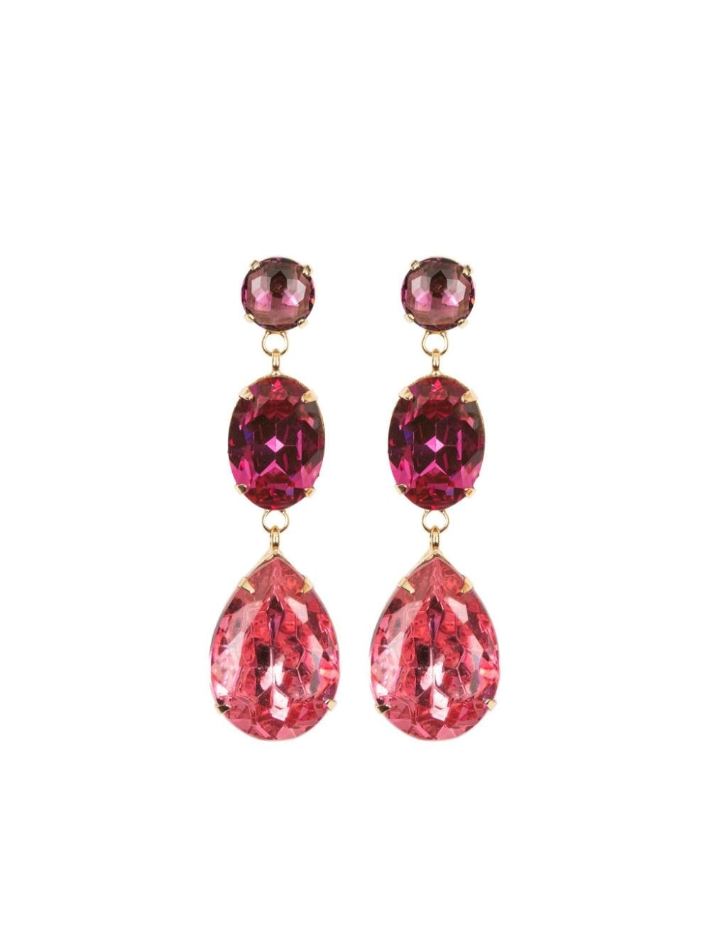 18kt gold-plated Aleena crystal earrings - 1